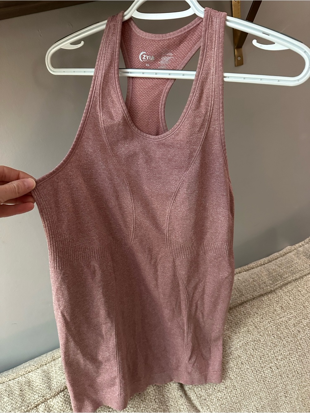 ZYIA Seamless Racerback Tank - Dusty Rose